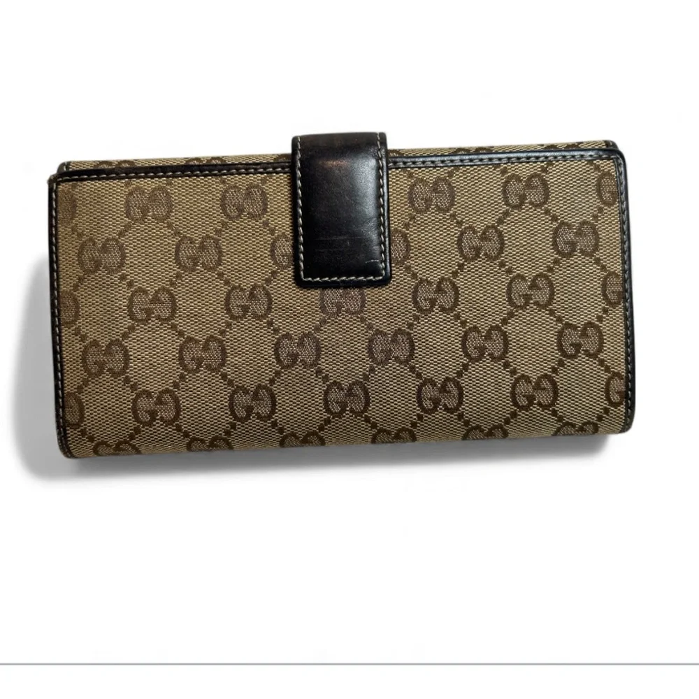Gucci Authentic Canvas and Leather Wallet